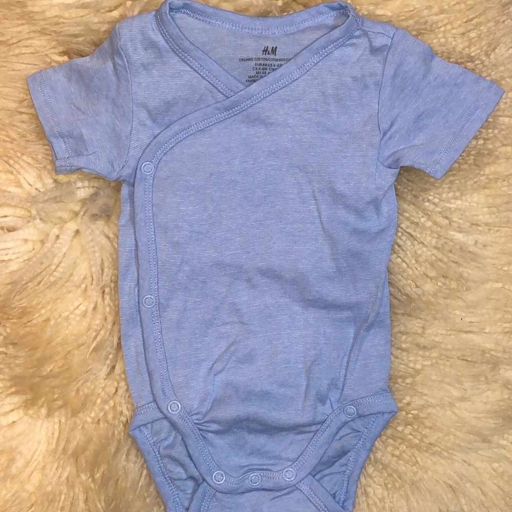 GUC H&M basic blue kimono onesie